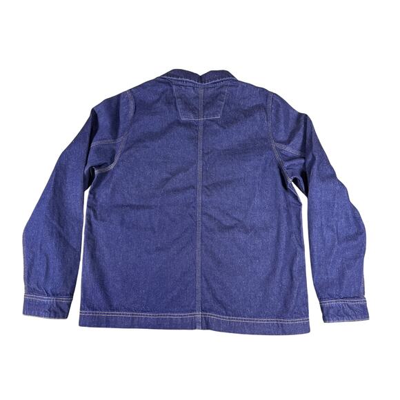 Carhartt Denim Chore Coat Womens Large Blue Relaxed Fit Rugged Flex Button Down - Picture 10 of 10